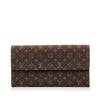 Brown Louis Vuitton Monogram Mini Lin Porte Tresor International Wallet
