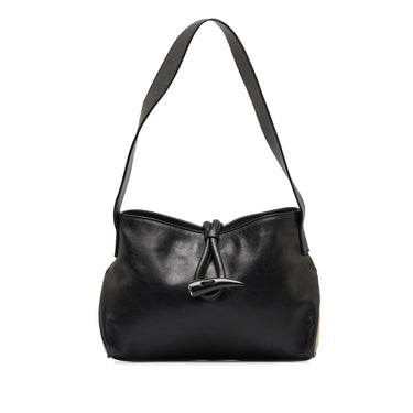 Black Burberry Horn Toggle Shoulder Bag - Designer Revival
