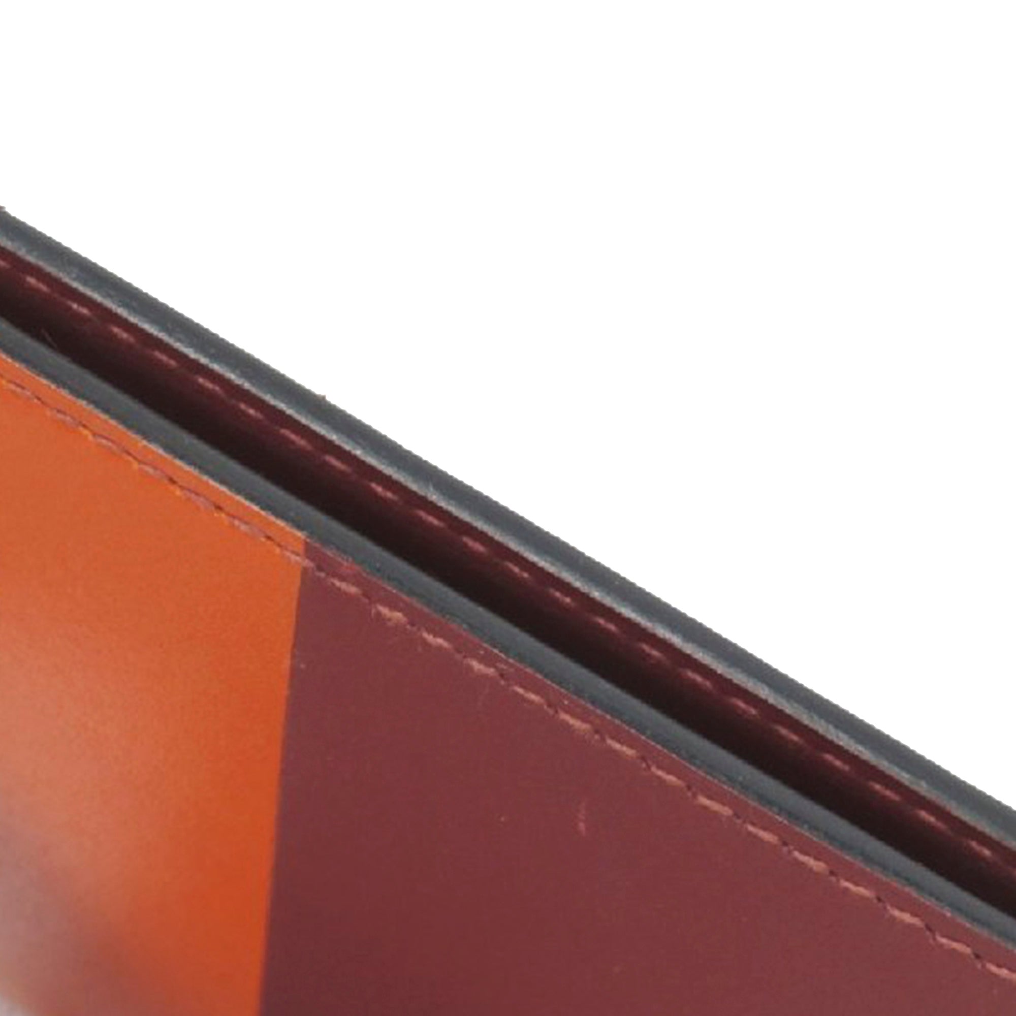 Hermes dark orange card holder wallet - September Store