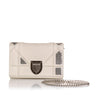 White Dior Mini Diorama Sequin Flap Bag - Designer Revival