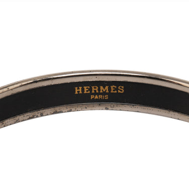Blue Hermes Narrow Enamel Bangle Costume Bracelet - Designer Revival