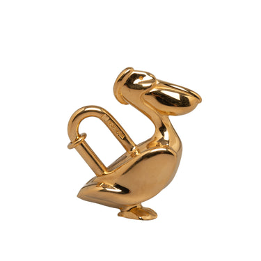 Gold Hermes Pelican Cadena Lock Charm - Designer Revival
