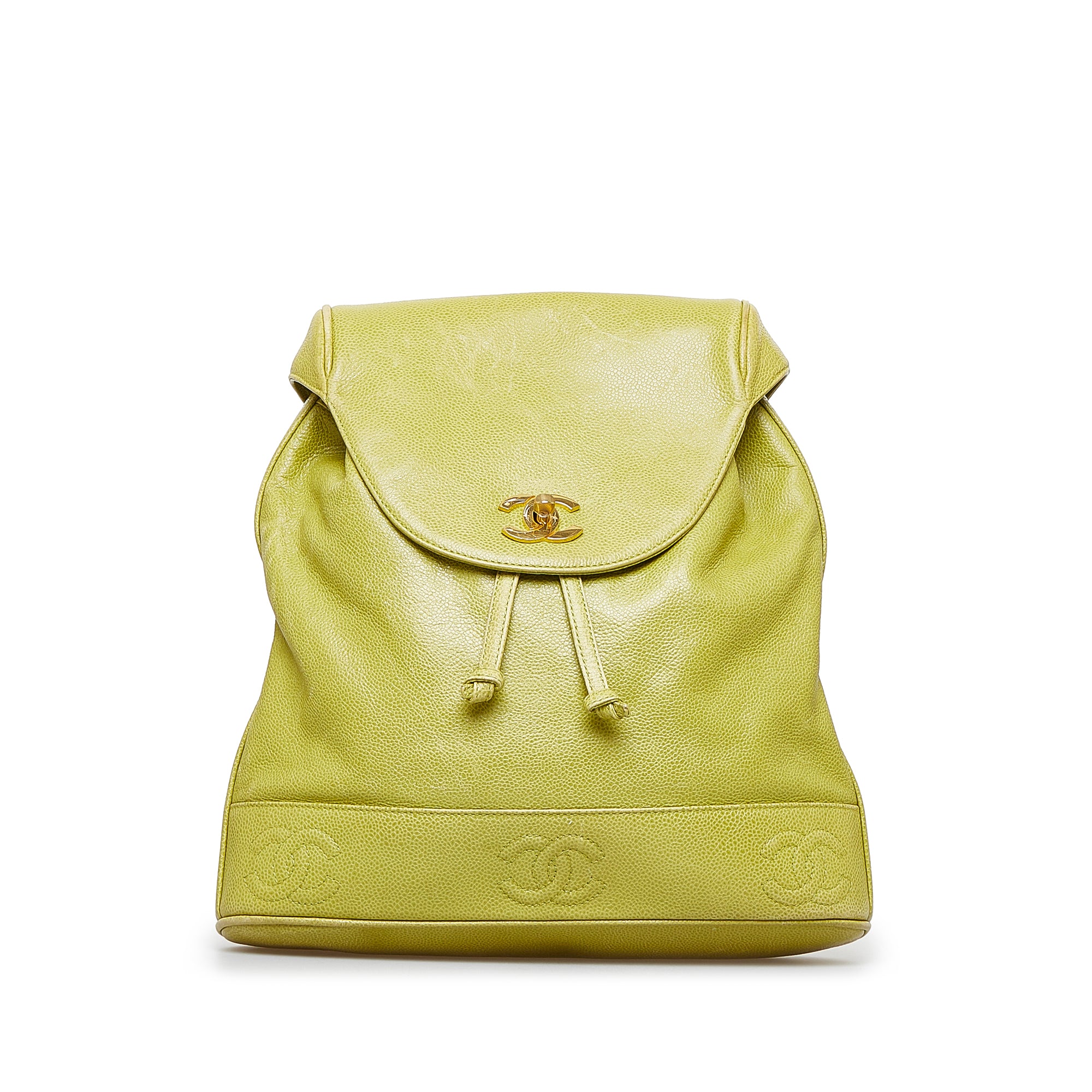 Green Chanel Caviar Triple CC Backpack – Designer Revival