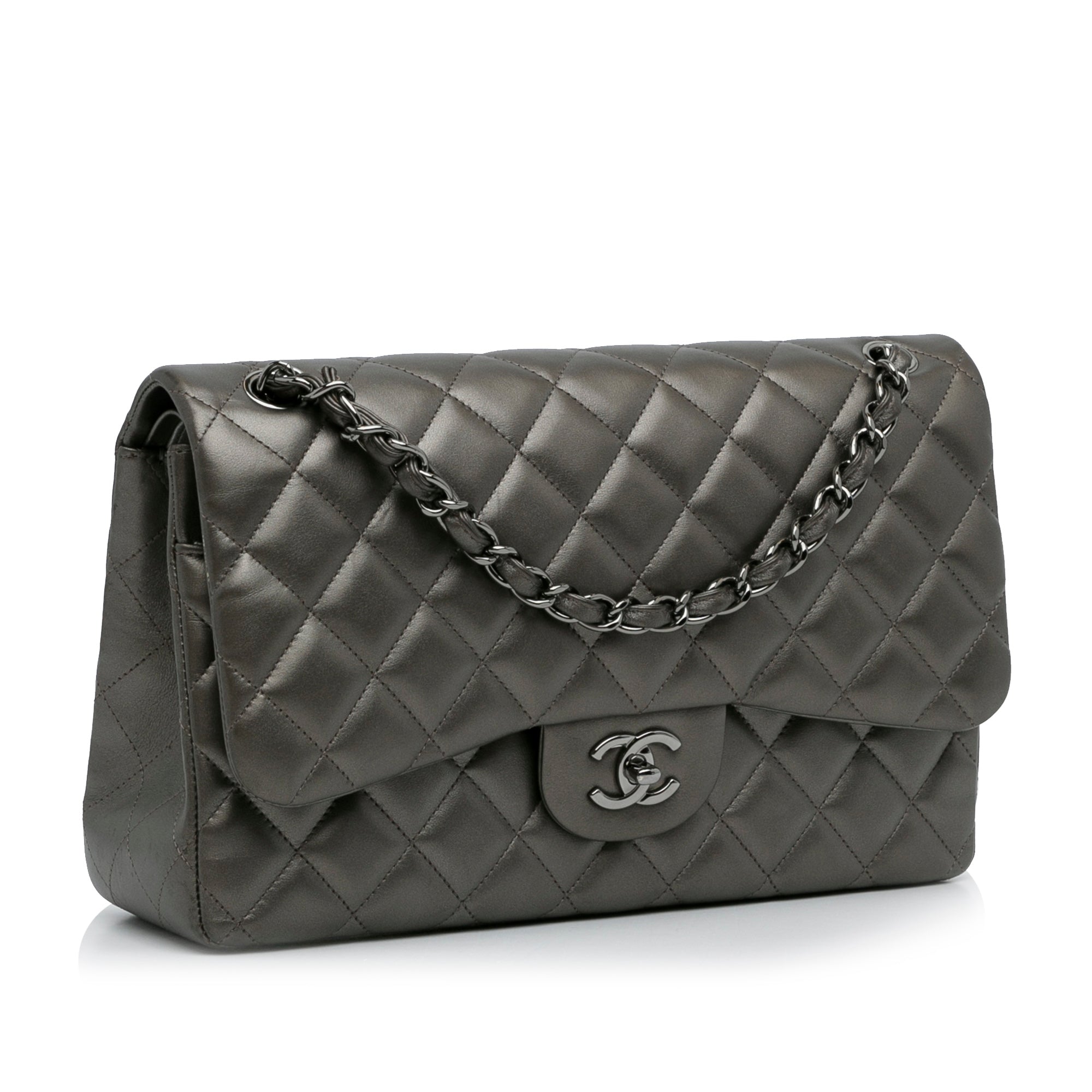 Chanel Black Caviar Jumbo Classic Flap Bag Single GHW