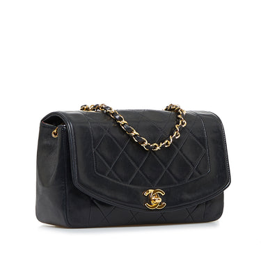 Black Chanel Diana Flap Crossbody Bag - Designer Revival