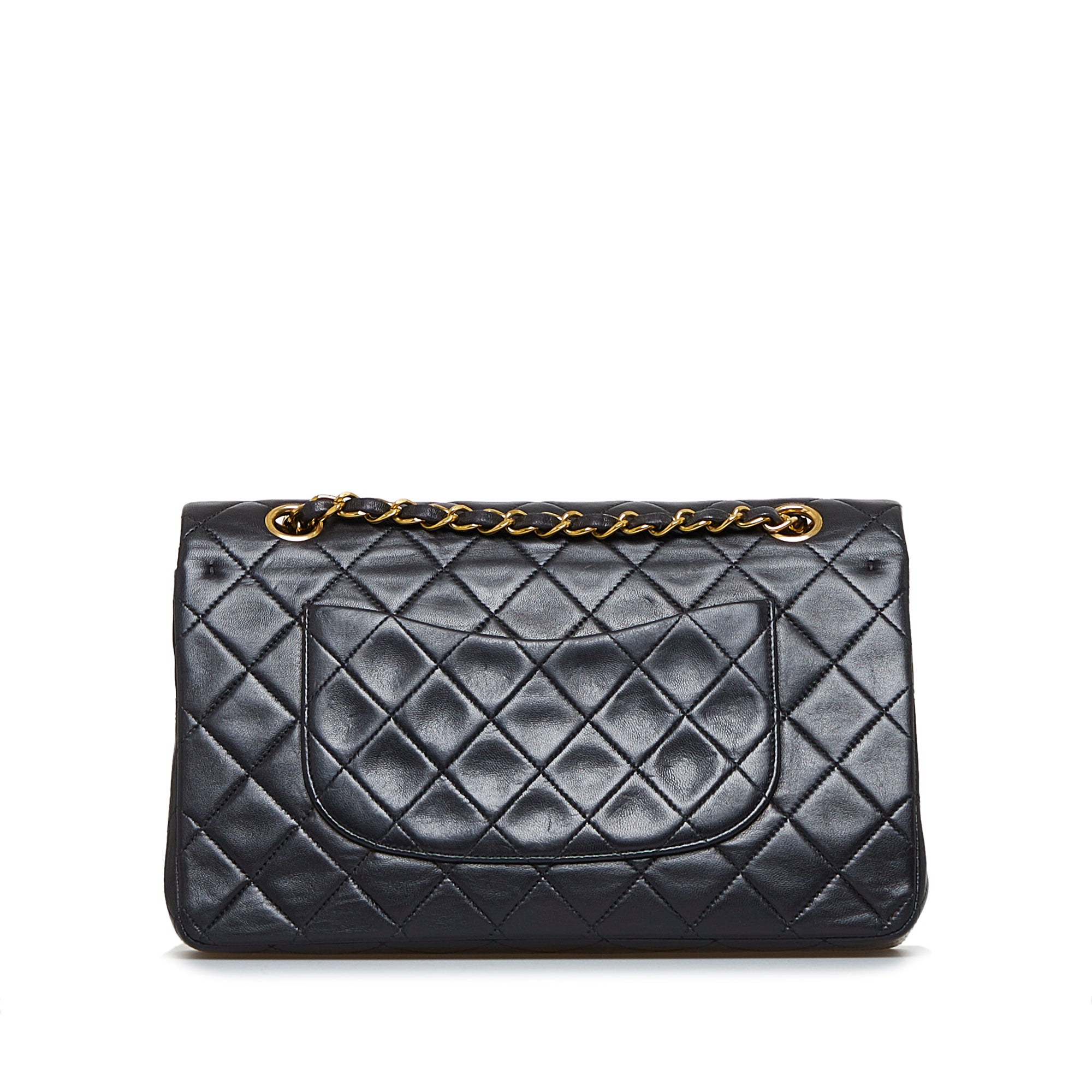 Black Chanel Medium Classic Lambskin Double Flap Bag – Designer