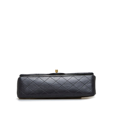 Black Chanel Medium Classic Lambskin Double Flap Bag - Designer Revival
