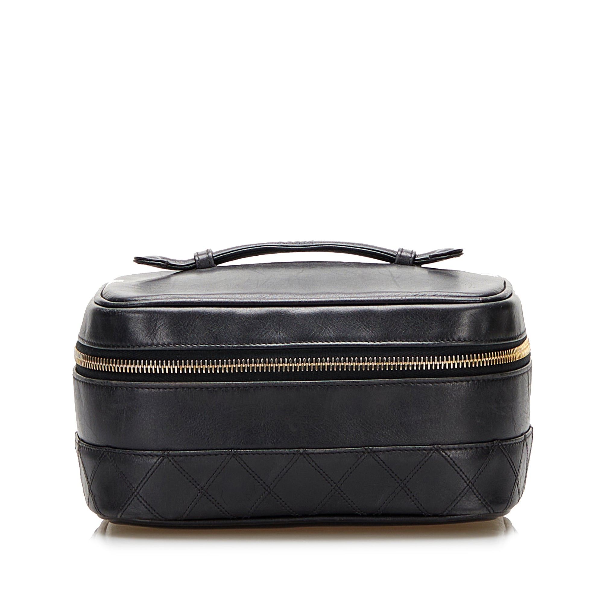 Lambskin Leather Vanity Case Clutch Pouch Crossbody Box Bag Mini Tote Purse  Cute