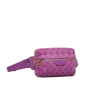 Purple Louis Vuitton Monogram Denim Outdoor Bumbag Belt Bag - Designer Revival