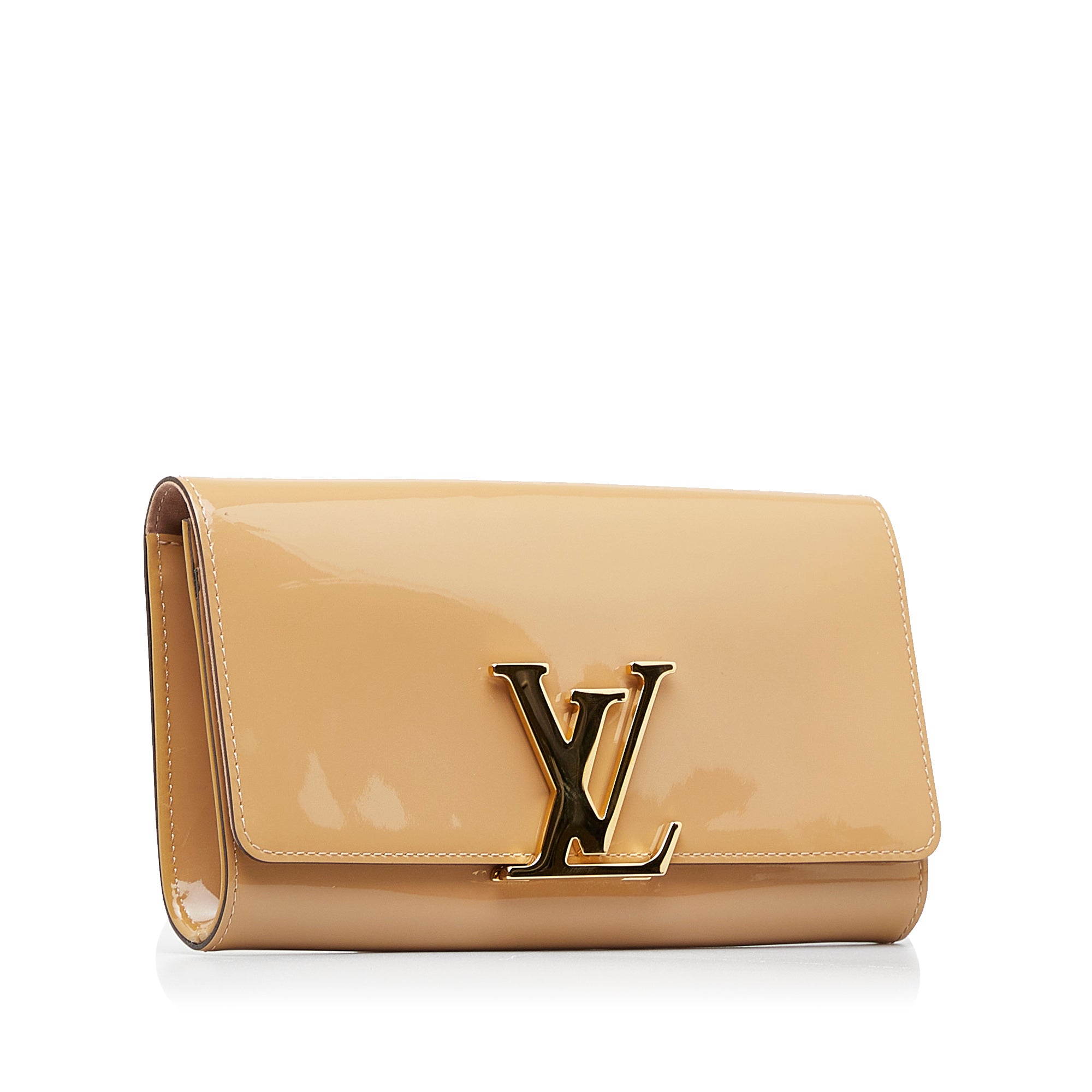 Brown Louis Vuitton Vernis Louise Clutch Bag