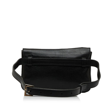 Black Prada Leather Belt Bag - Designer Revival