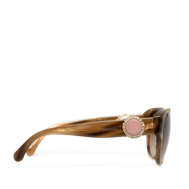 Brown Chanel Square Tinted Sunglasses