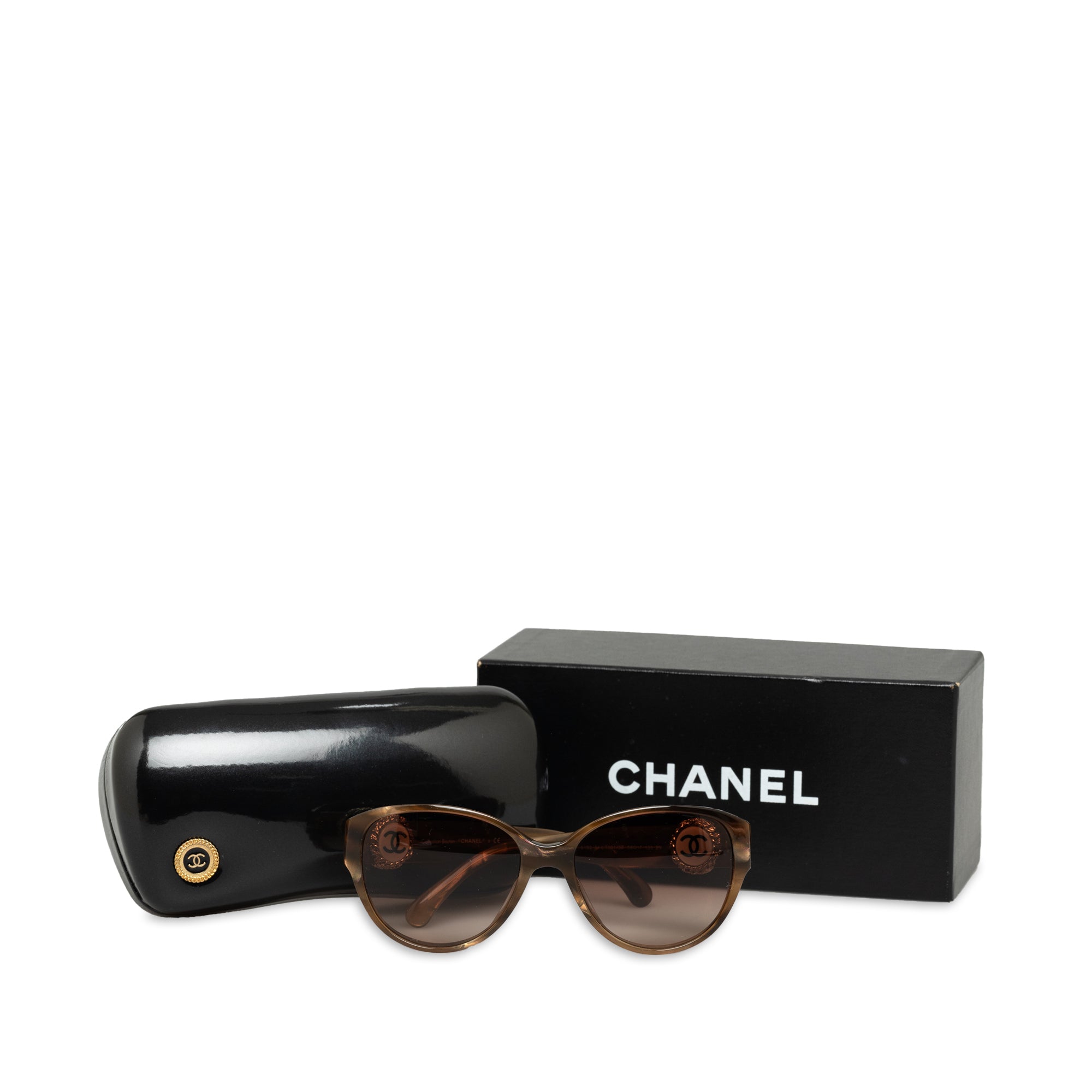 Brown Chanel Square Tinted Sunglasses - Atelier-lumieresShops Revival