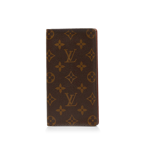 Shop Louis Vuitton Leather Long Wallet Logo Long Wallets by