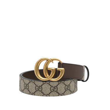 Brown Gucci GG Marmont Logo Belt IT 34 - Designer Revival