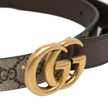 Brown Gucci GG Marmont Logo Belt IT 34 - Designer Revival