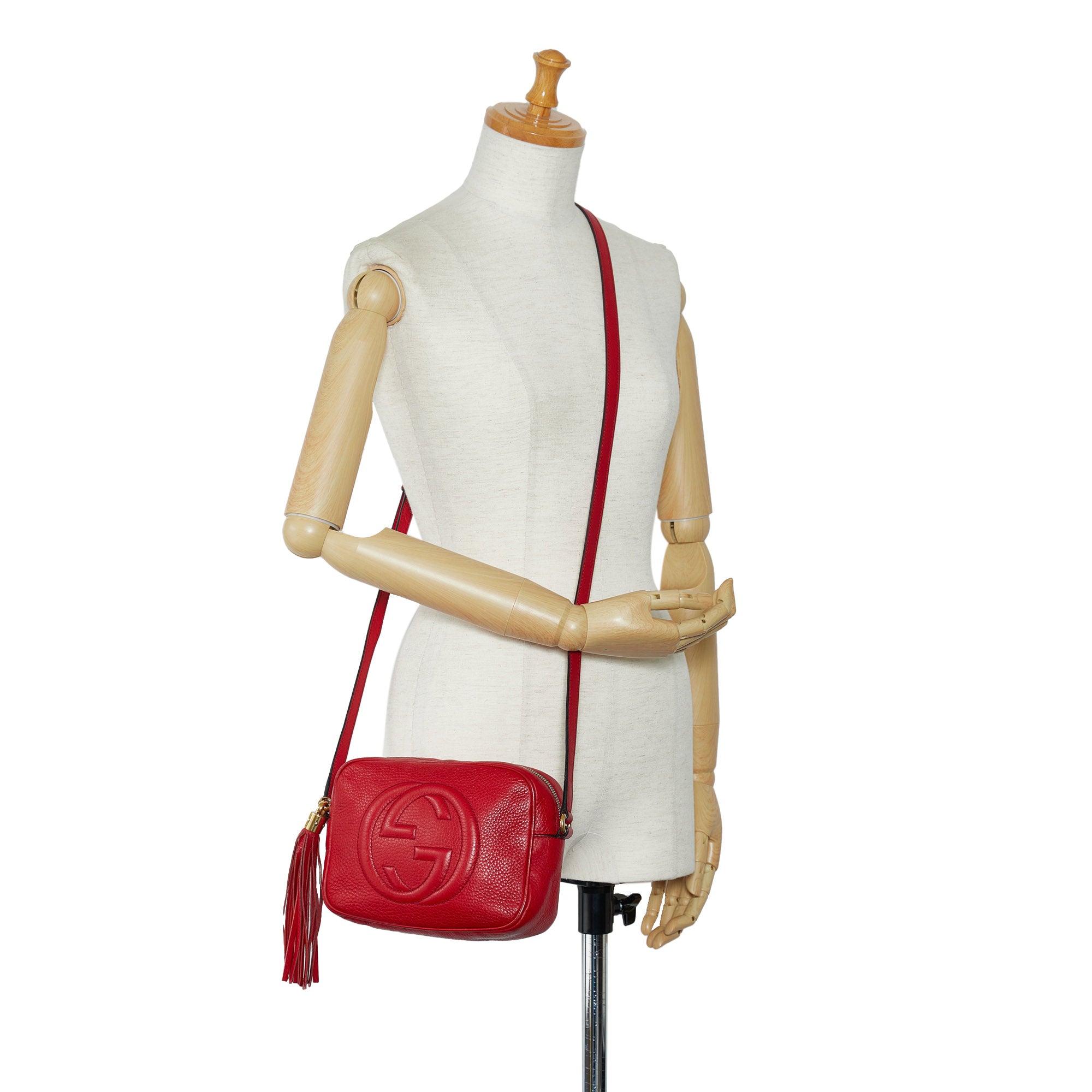 Red Gucci Soho Disco Crossbody Bag Designer Revival
