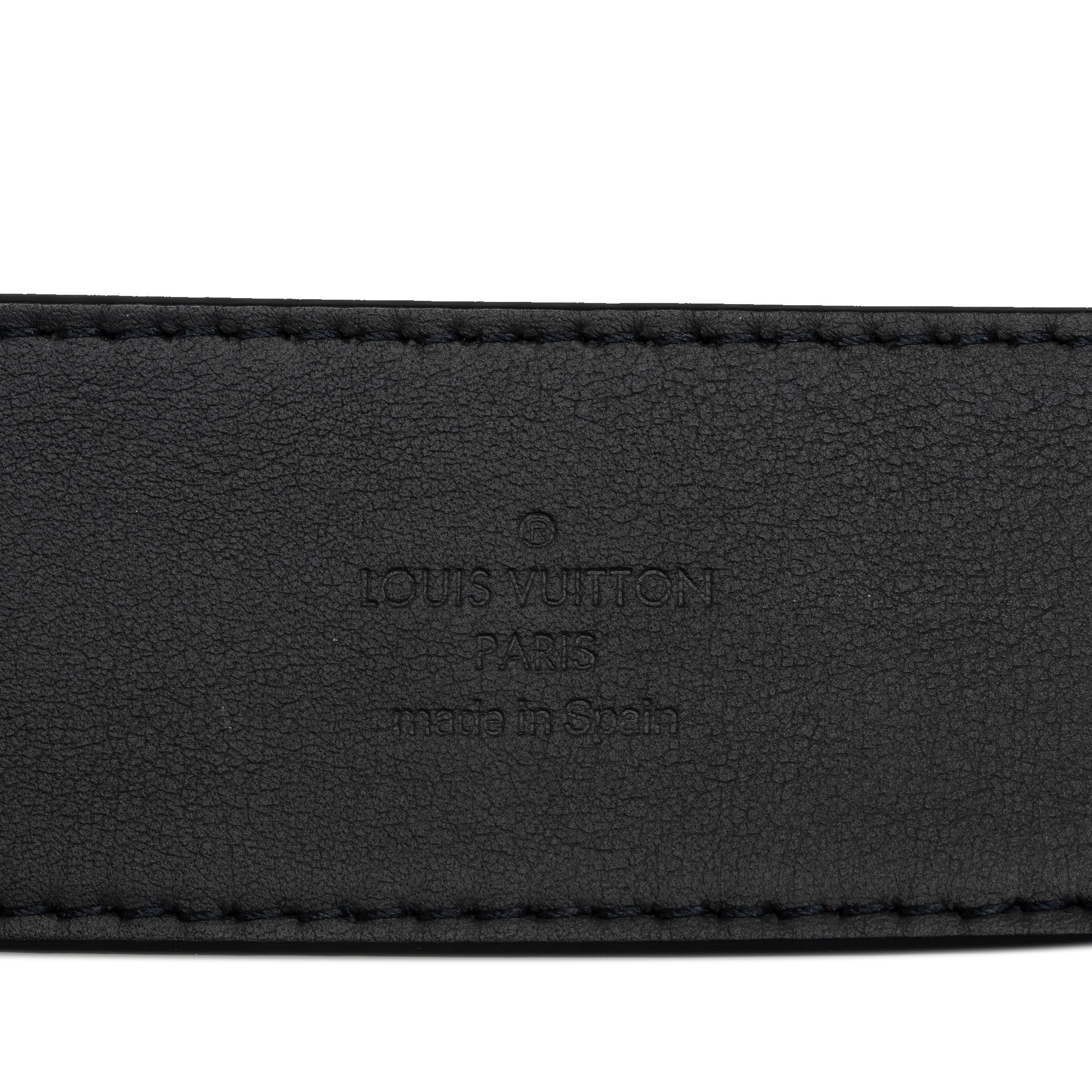 Black Louis Vuitton Monogram Eclipse LV Initiales Reversible Belt - Atelier-lumieresShops Revival