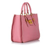 Pink Miu Miu Madras Satchel Bag