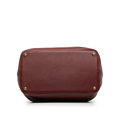 Red Cartier Must de Cartier Bucket Bag