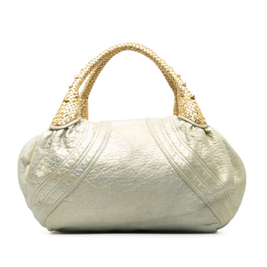 Silver Fendi Leather Spy Handbag - Designer Revival