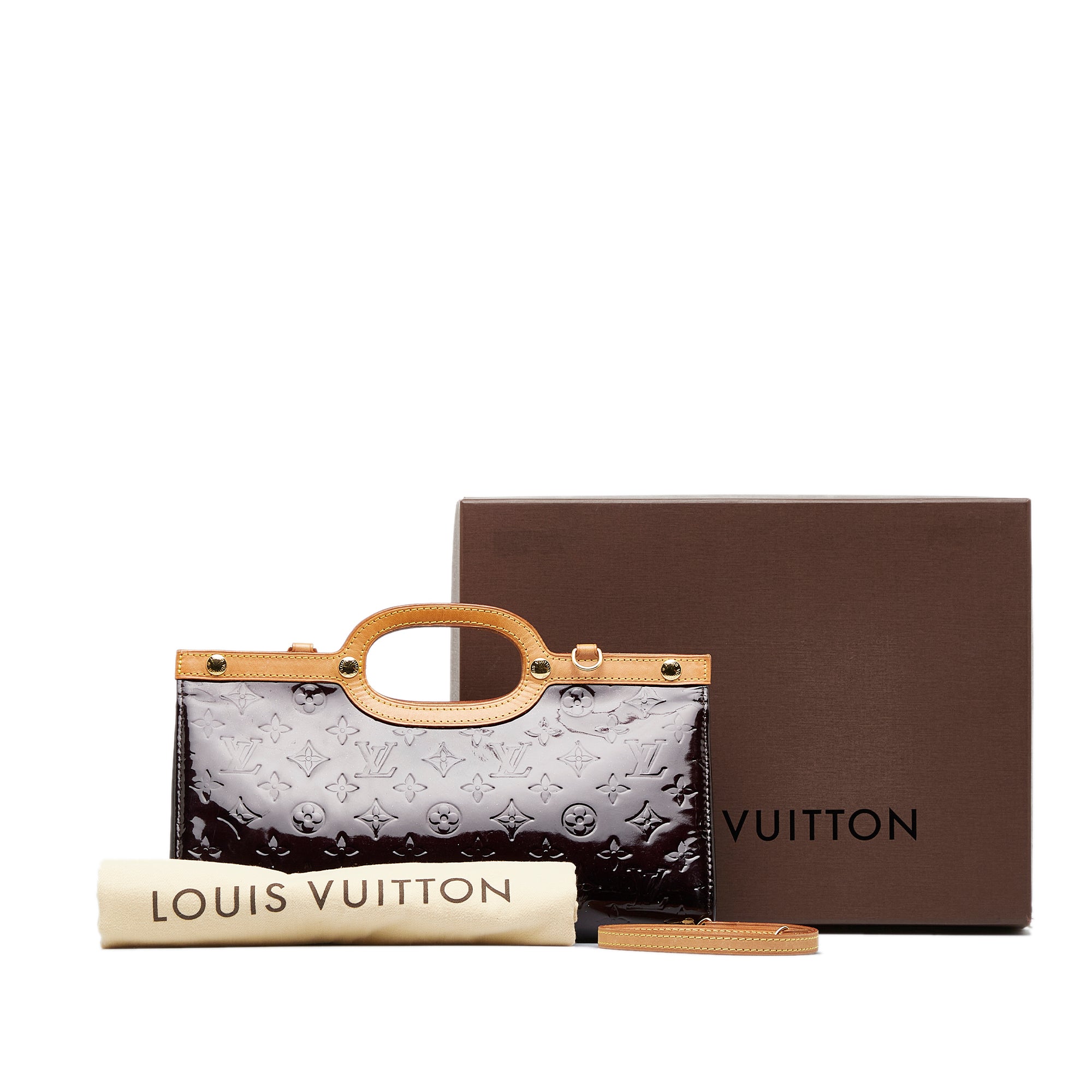 Louis Vuitton Monogram Vernis Roxbury Drive Clutch w/ Strap