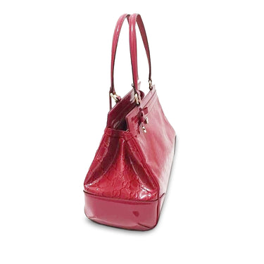 Red Gucci Guccissima Mayfair Tote Bag - Designer Revival