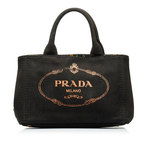 Prada Logo-Print Large Canvas Tote Prada