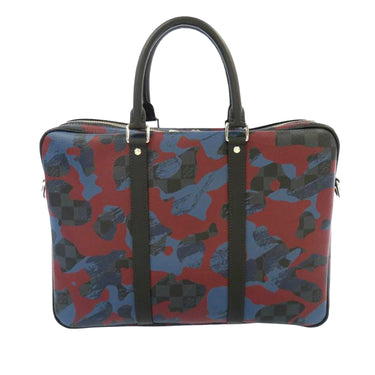 Blue Louis Vuitton Damier Cobalt Camouflage Porte-Documents Voyage PM Business Bag - Designer Revival