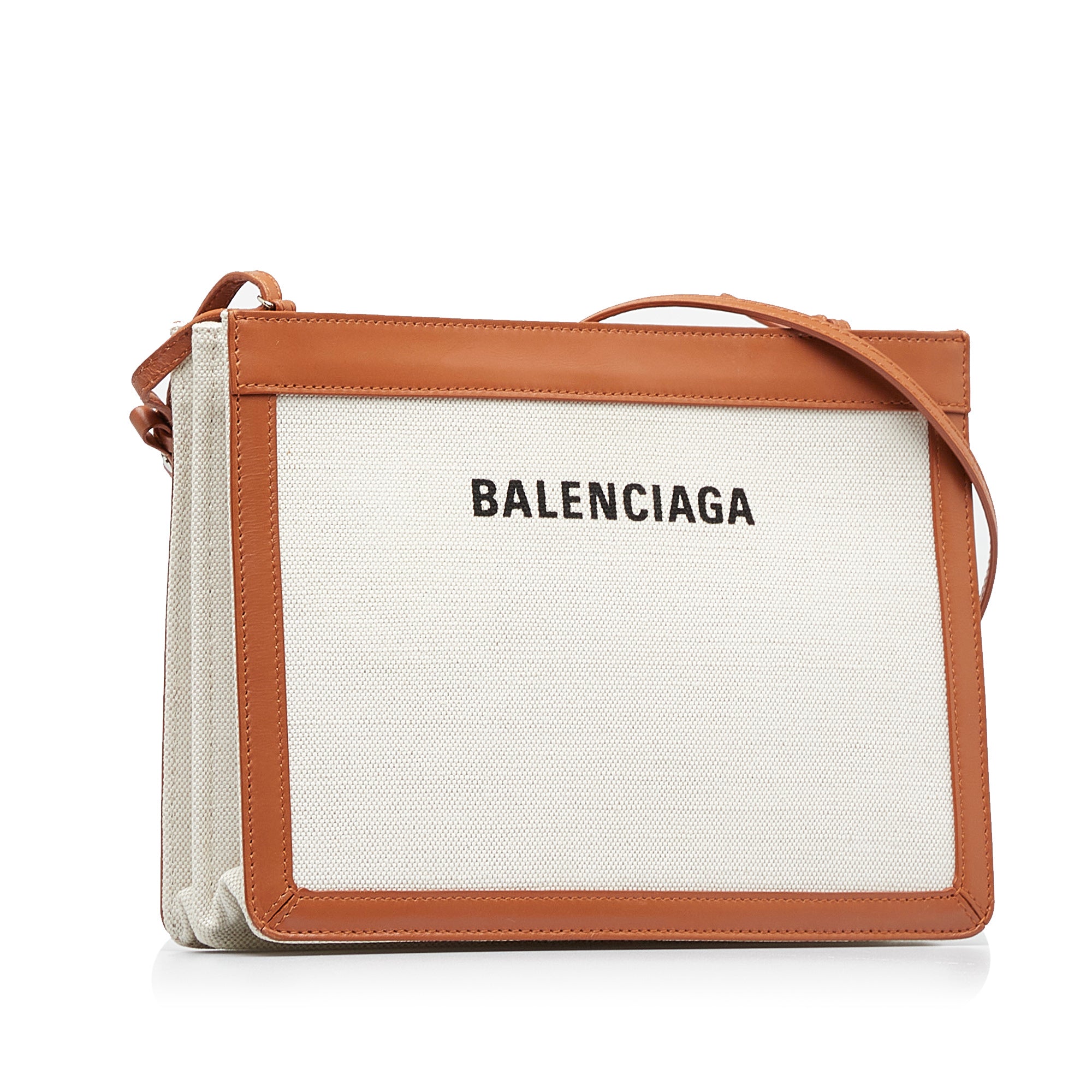 White Balenciaga Navy Crossbody Bag – Designer Revival