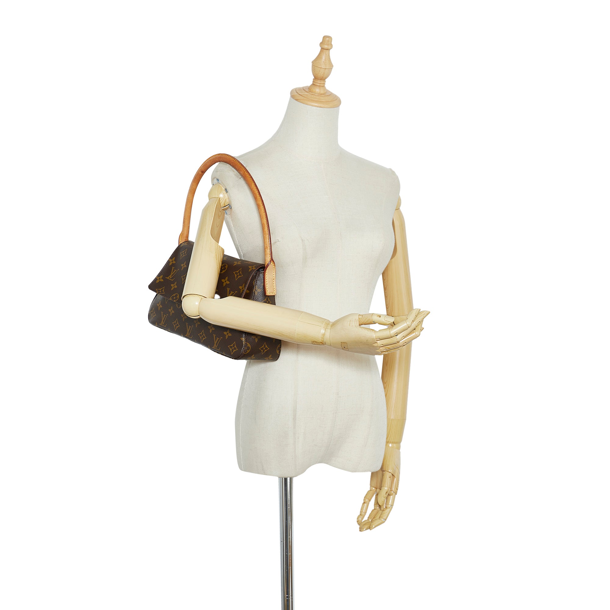Brown Louis Vuitton Monogram Looping Mini Shoulder Bag