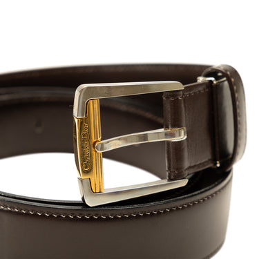 Brown Dior Leather Belt - Designer Revival