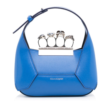 Blue Alexander McQueen The Jewelled Mini Satchel - Designer Revival