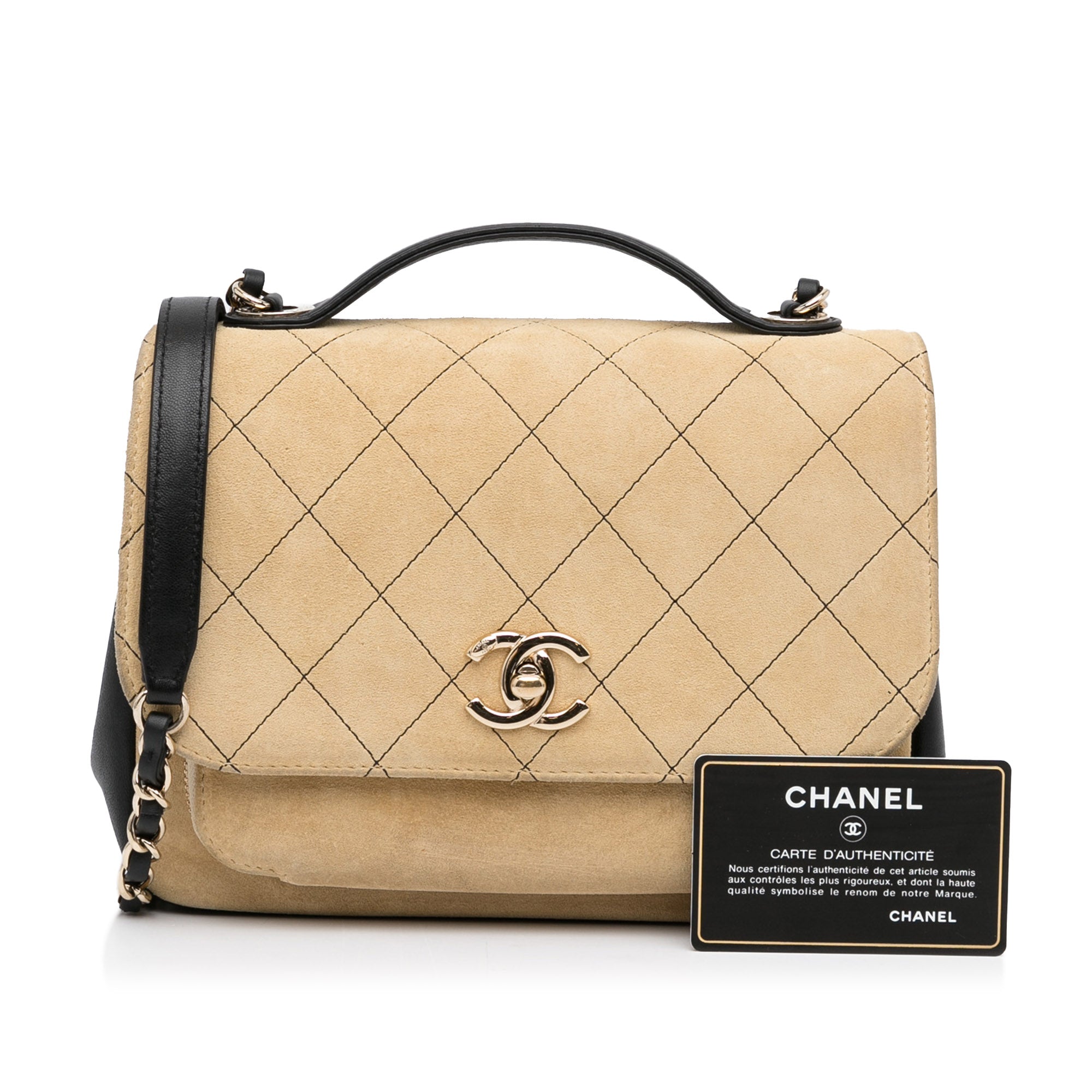Chanel Business Affinity Waist Bag Quilted Caviar Medium Blue