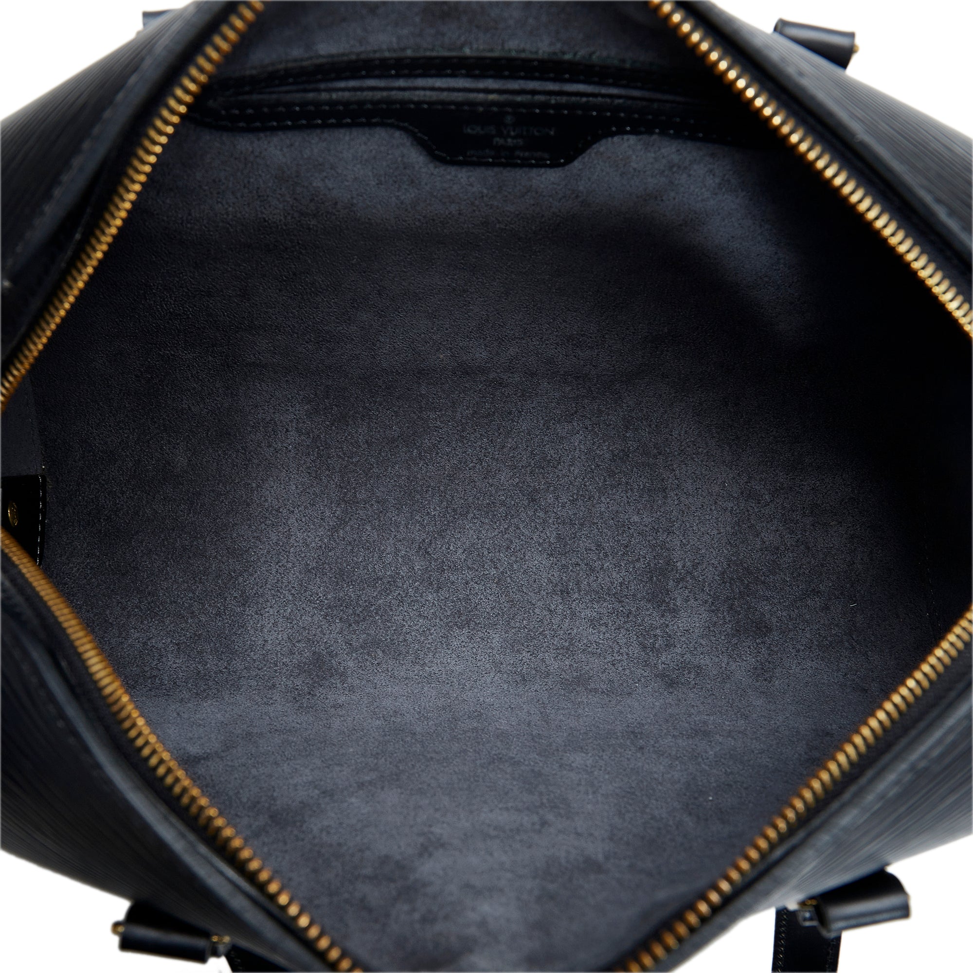 $1400 Louis Vuitton Soufflot Epi Black Leather Bag & Accessories
