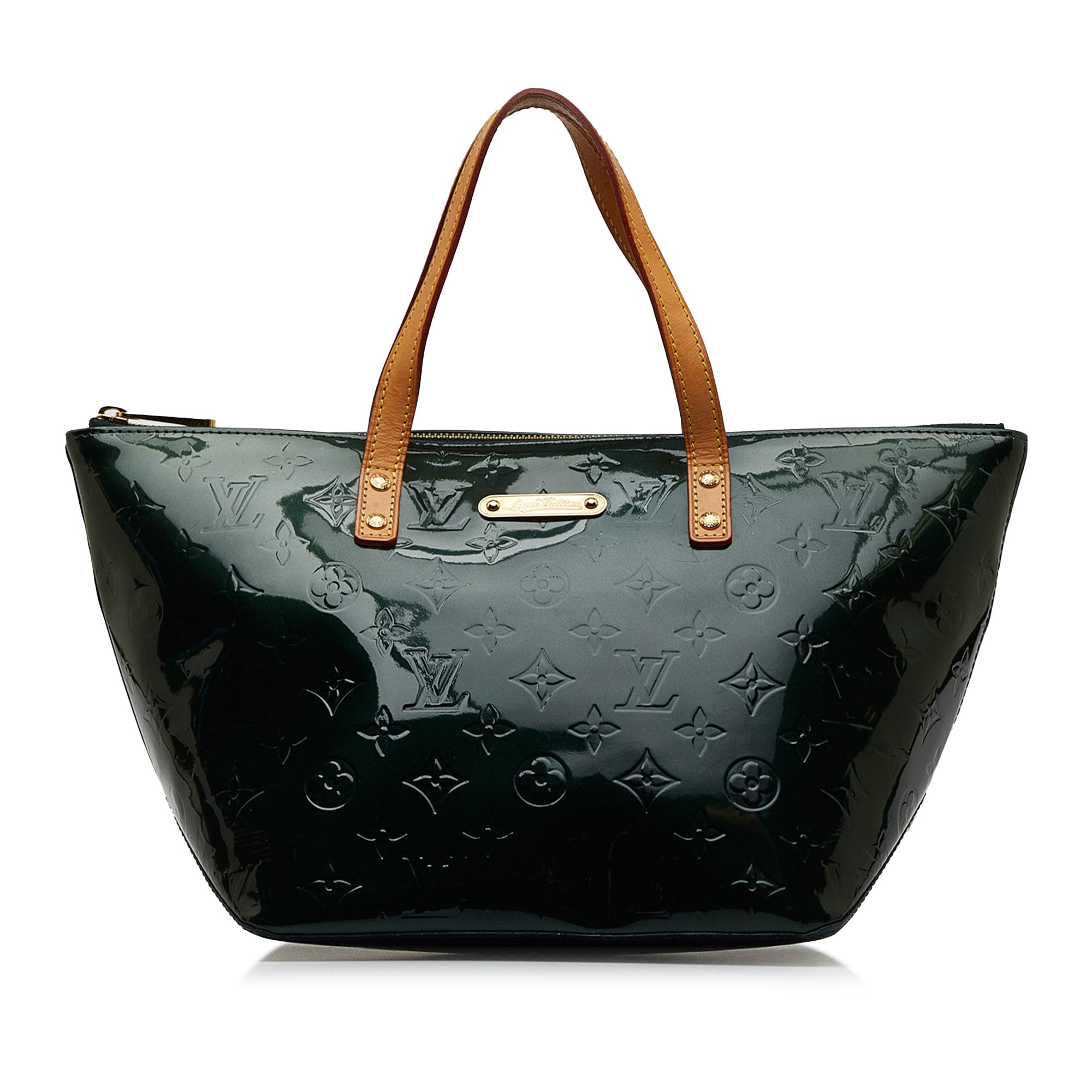 Green Louis Vuitton Vernis Bellevue PM Handbag - Designer Revival