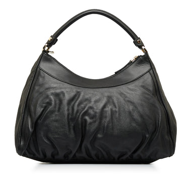 Black Gucci Leather Abbey D Ring Shoulder Bag - Designer Revival