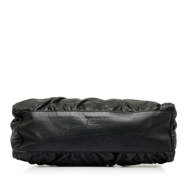 Black Gucci Leather Abbey D Ring Shoulder Bag - Designer Revival