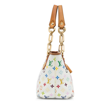 White Louis Vuitton Monogram Multicolore Annie MM Tote Bag - Designer Revival