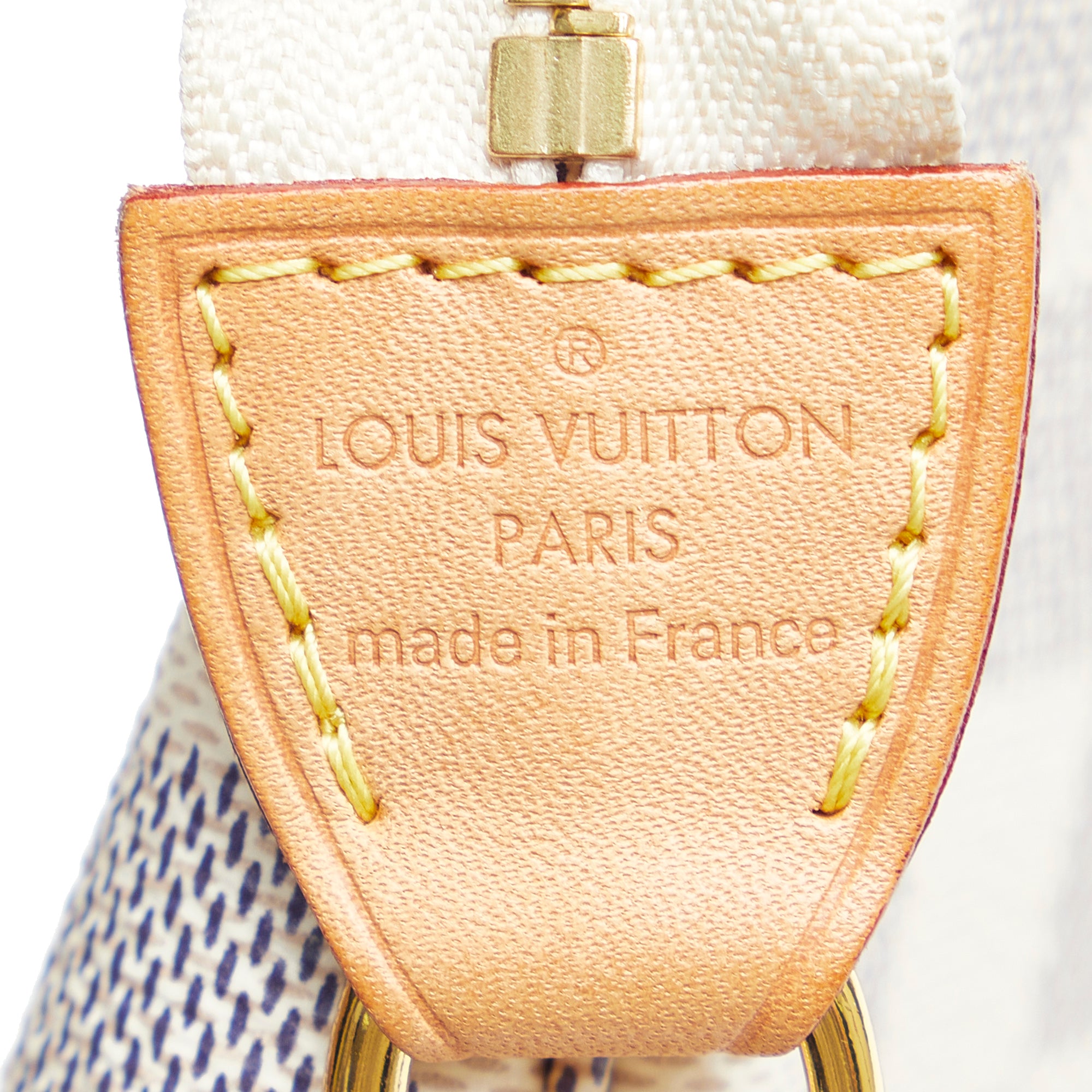 White Louis Vuitton Damier Azur Mini Pochette Accessoire Baguette