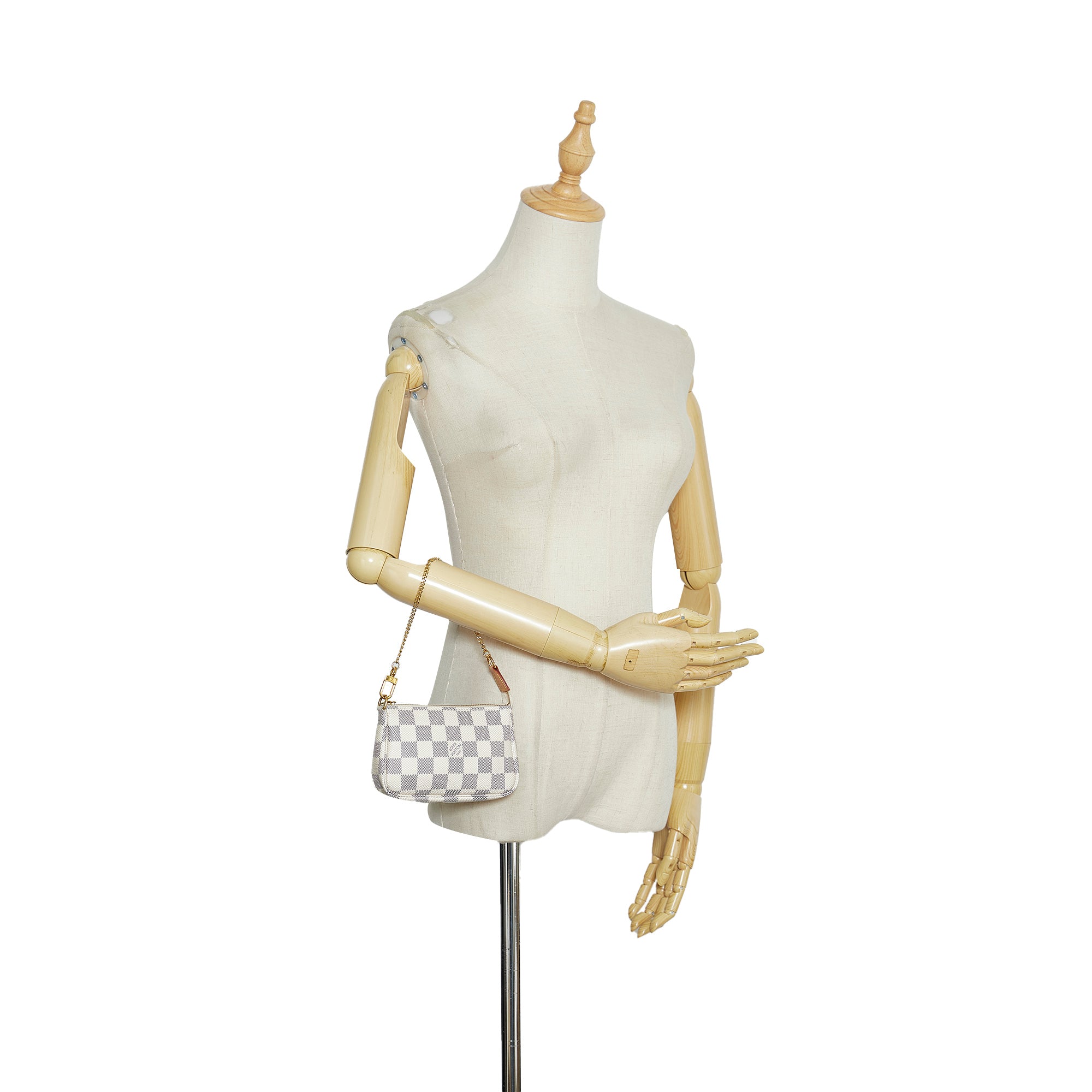 Pochette accessoire cloth mini bag Louis Vuitton White in Cloth