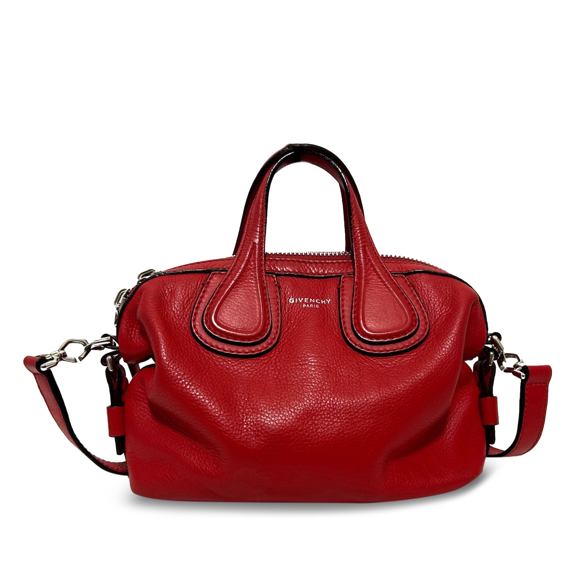 Red Givenchy Micro Nightingale Satchel - Designer Revival