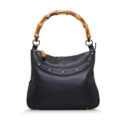 Black Gucci Anita Bamboo Handbag