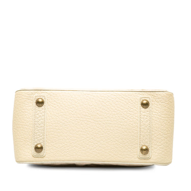 Beige Louis Vuitton Monogram Mini Lin Trapeze PM Handbag - Designer Revival