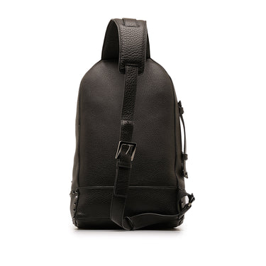 Black Valentino Rockstud Sling Backpack - Designer Revival