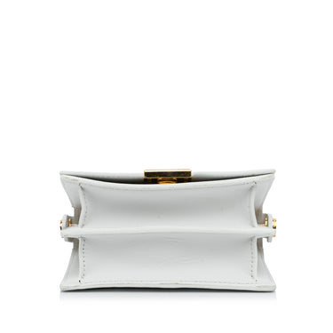 White Off White Baby Binder Clip Crossbody Bag - Designer Revival