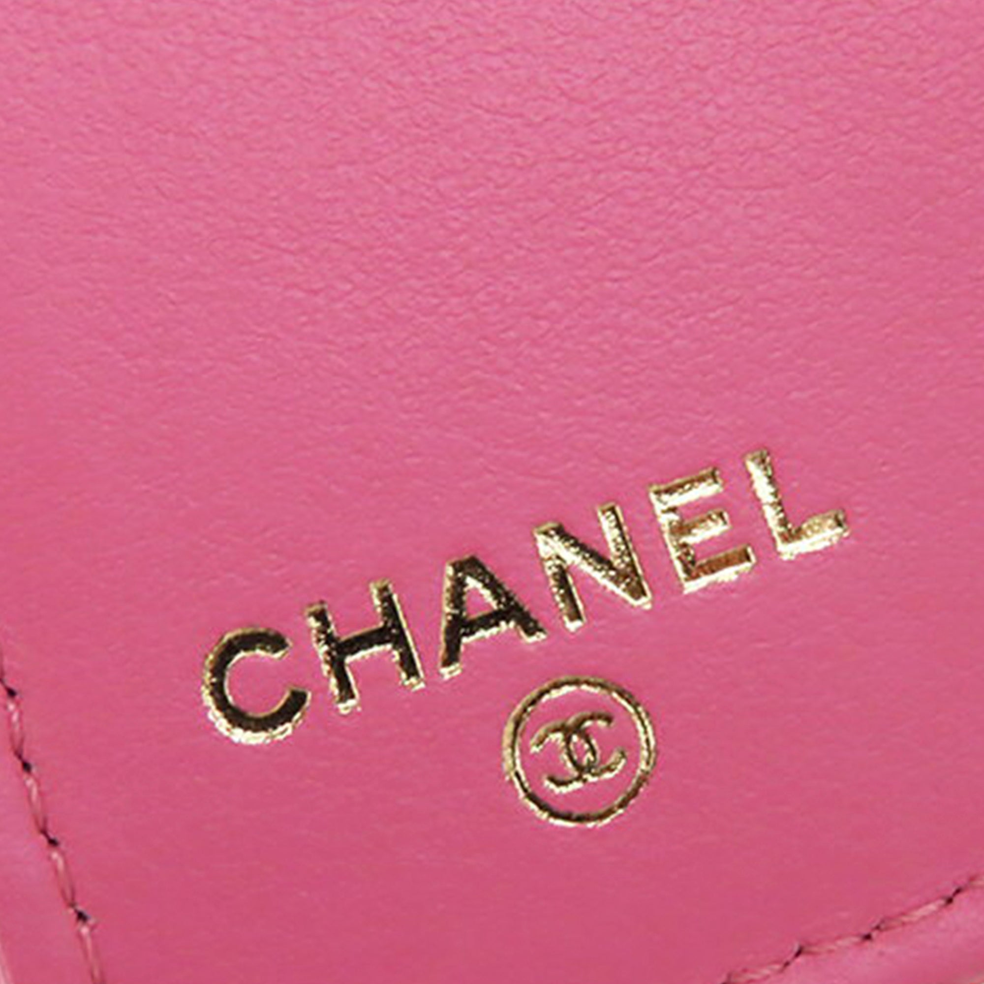 Chanel Fuchsia Caviar Leather CC Crossbody Phone Case