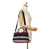 Black Prada Canapa Righe Satchel