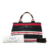 Black Prada Canapa Righe Satchel