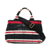 Black Prada Canapa Righe Satchel